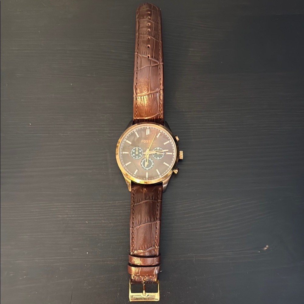 Men’s Fossil Brown Leather Strap Watch